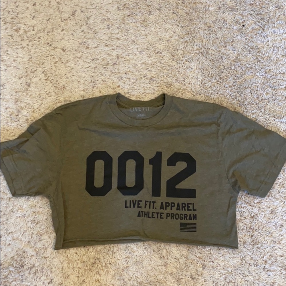 Live Fit. Apparel crop tee